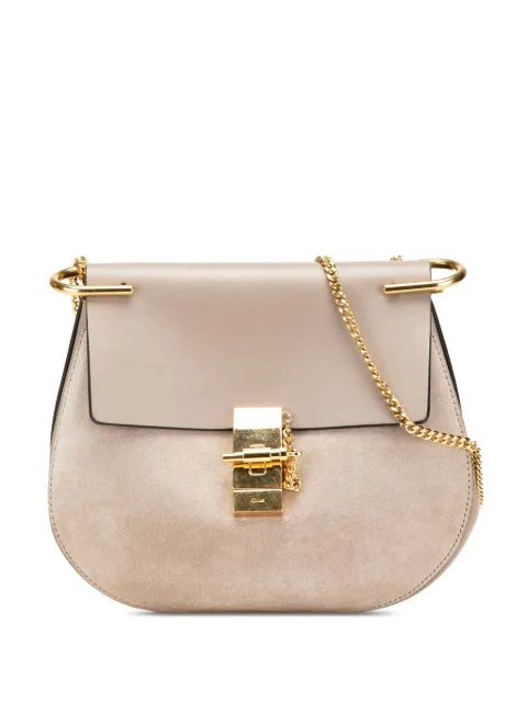 Chloé Pre-Owned 2017 Small Suede and Calfskin Drew crossbody bag