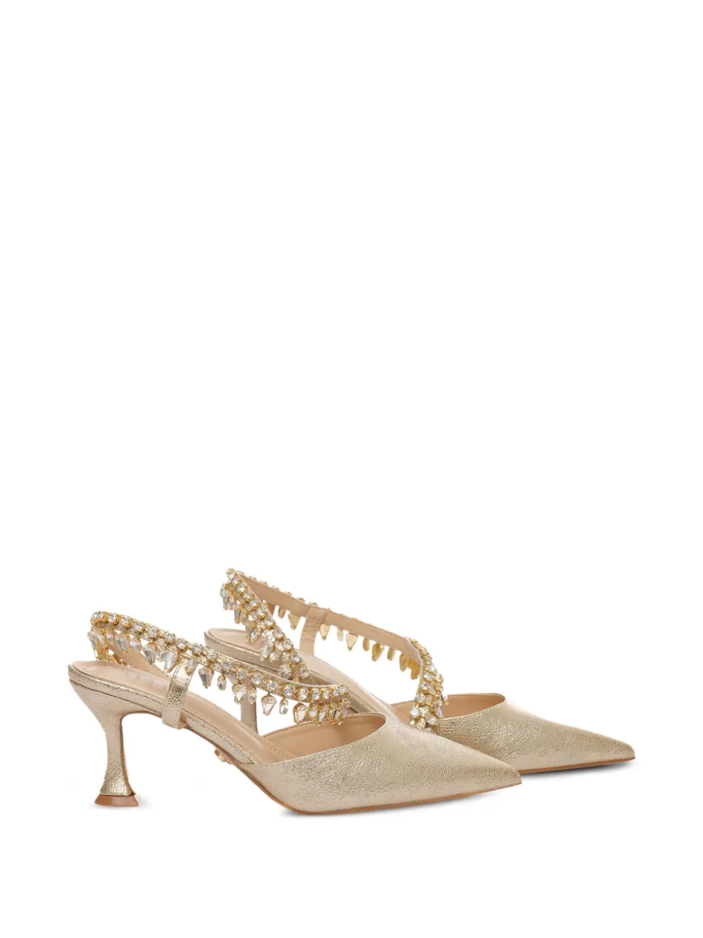 TWENTY FOURHAITCH Jumana slingback pumps Gold