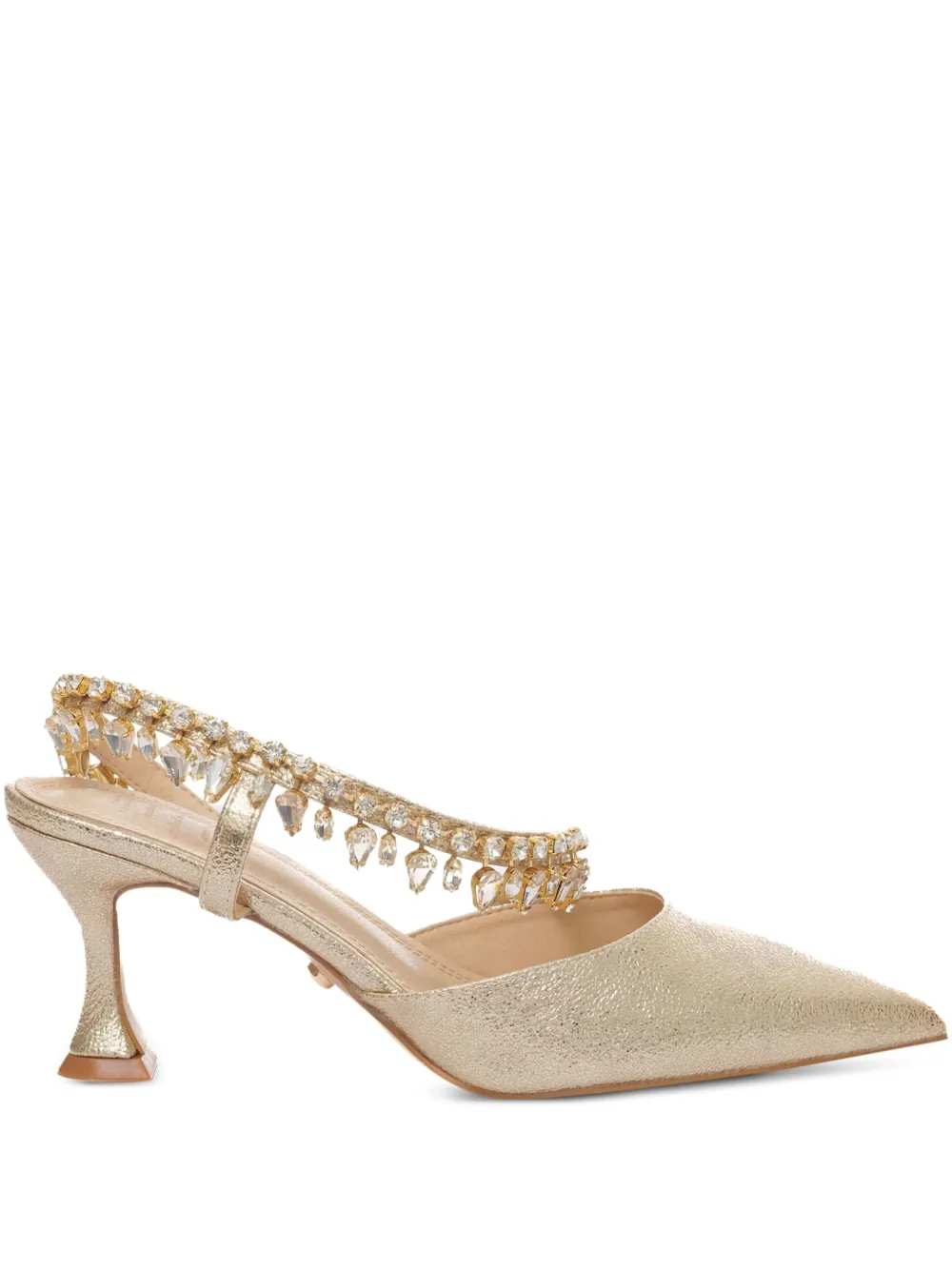 TWENTY FOURHAITCH Jumana slingback pumps Gold