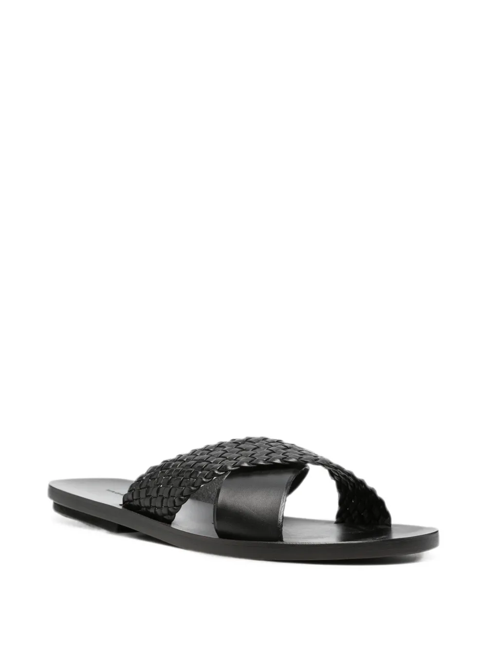 Tagliatore woven crossover sandals Zwart