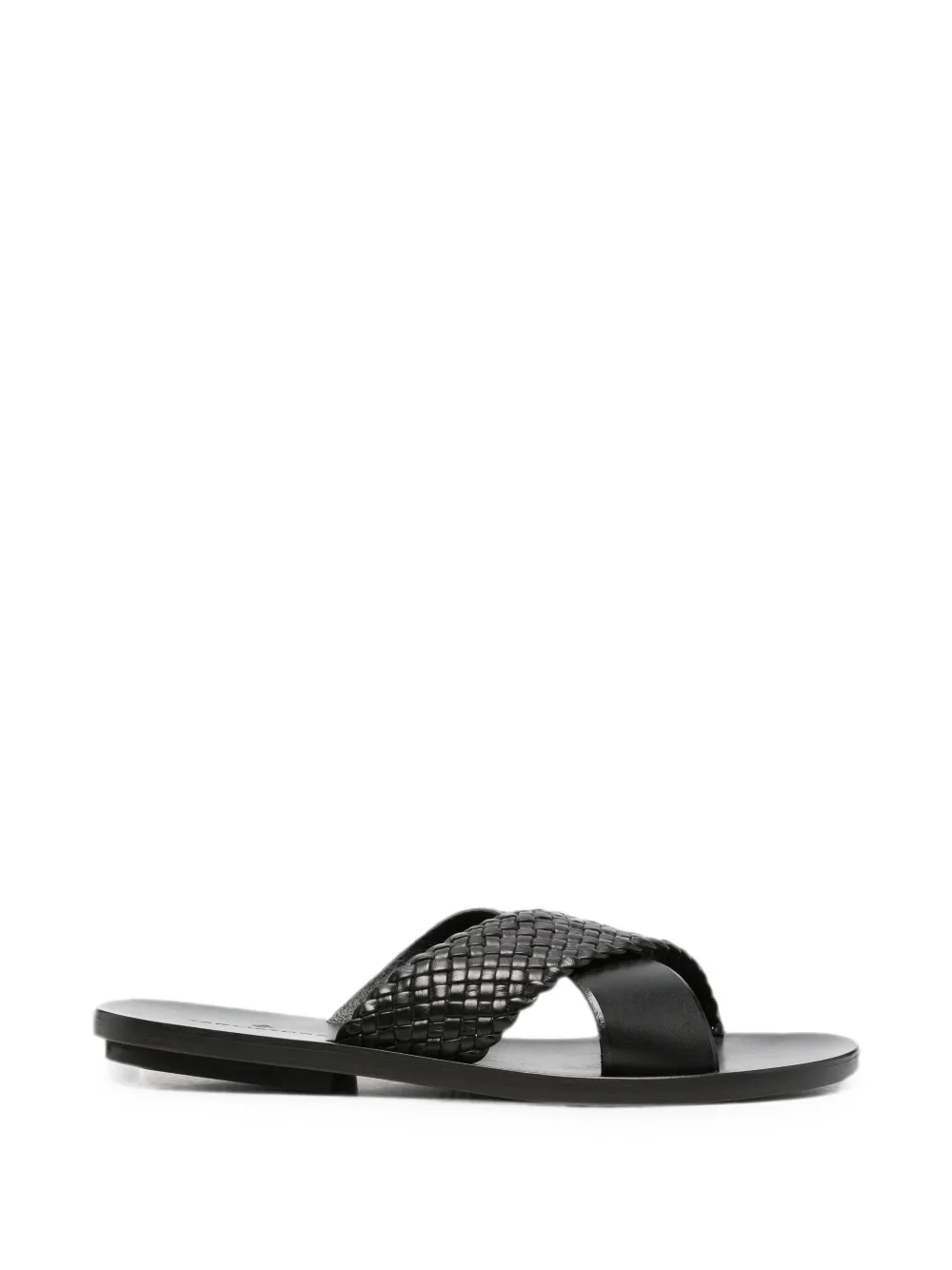 Tagliatore woven crossover sandals - Schwarz