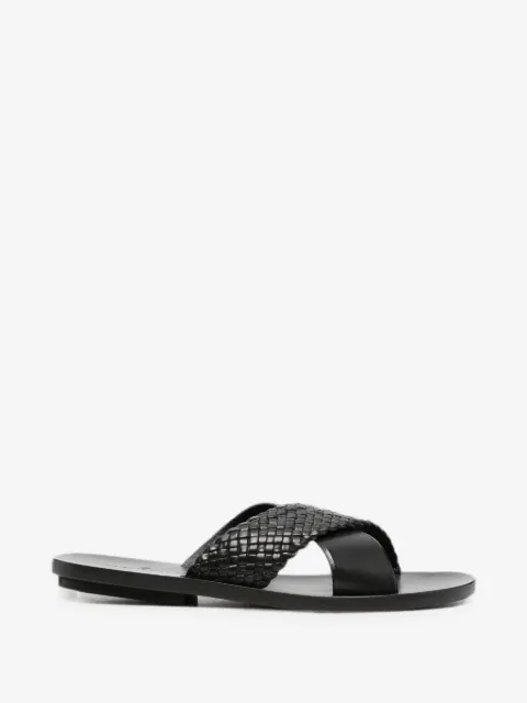 Tagliatore woven crossover sandals