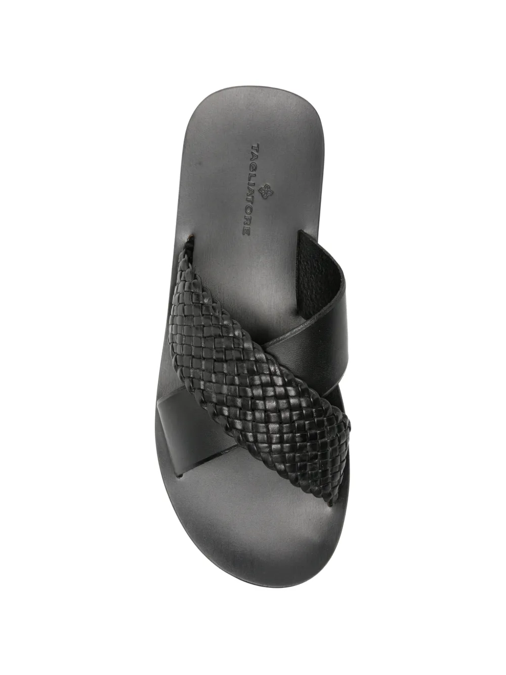 Tagliatore woven crossover sandals Zwart