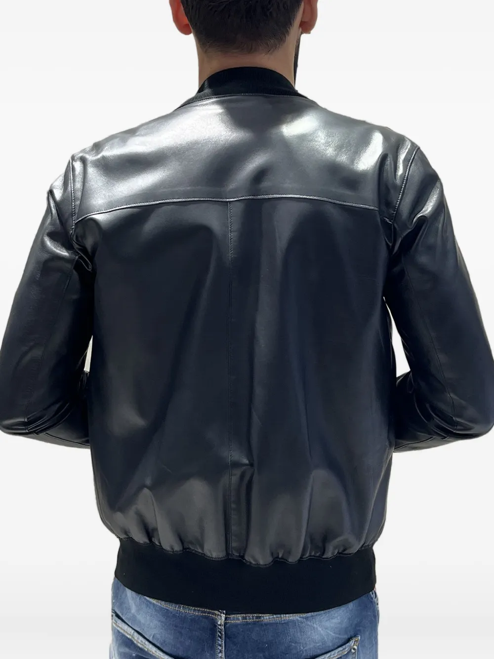  Yes London Zip Bomber Jacket - Black 