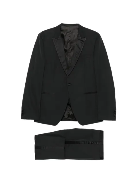 BOSS satin-lapel three-piece suit