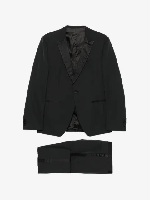 BOSS satin-lapel three-piece suit