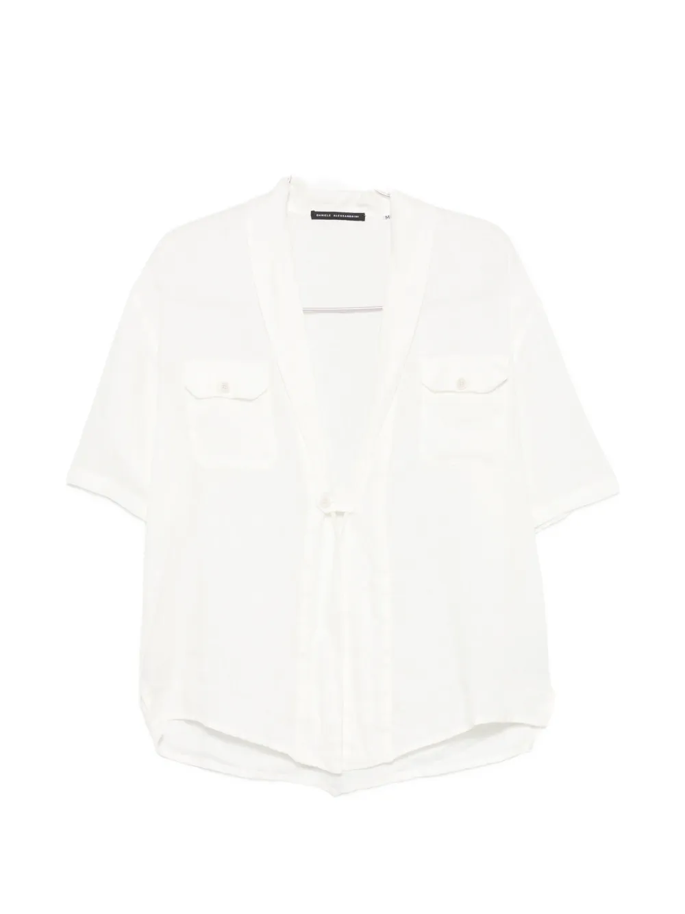 Daniele Alessandrini shawl-collar pocket-detail shirt - Bianco
