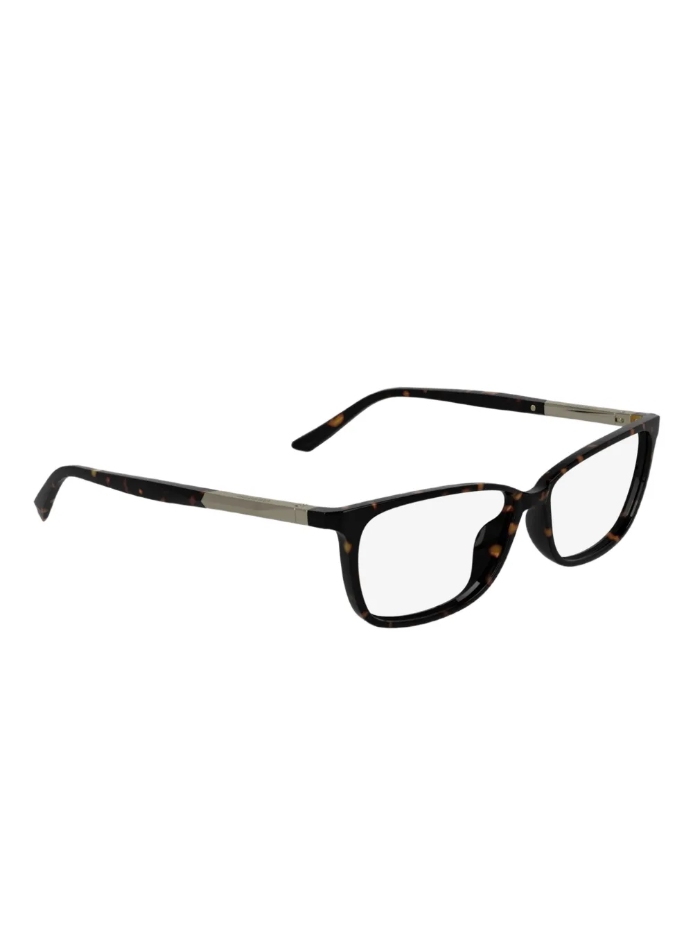 Calvin Klein Zonnebril met rechthoekig montuur en schildpadschild-effect Bruin