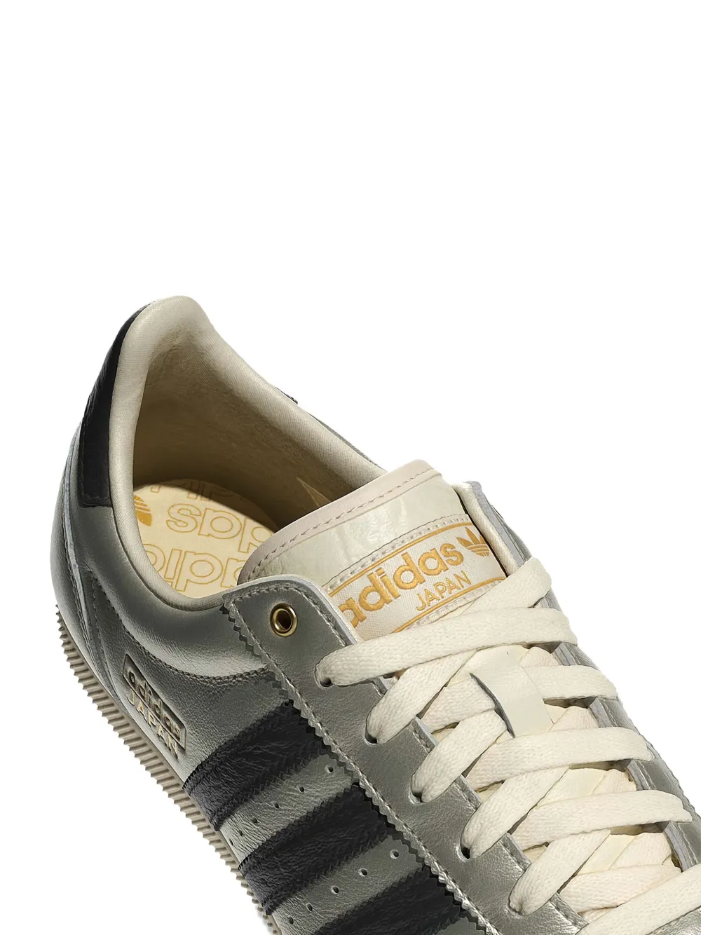 adidas Japan three-stripe leather sneakers Silver
