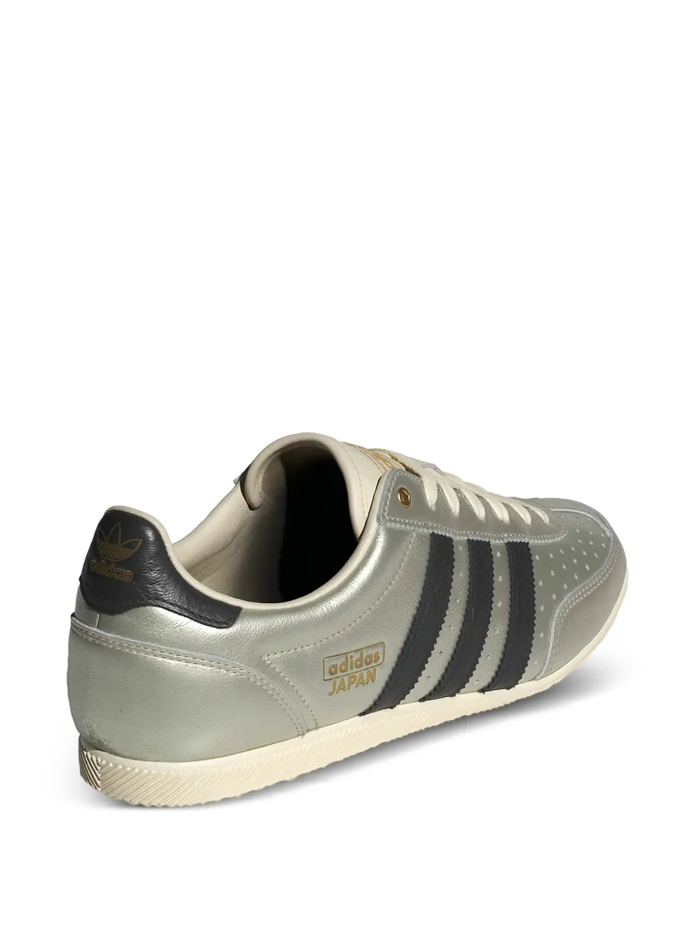 adidas Japan three-stripe leather sneakers Silver