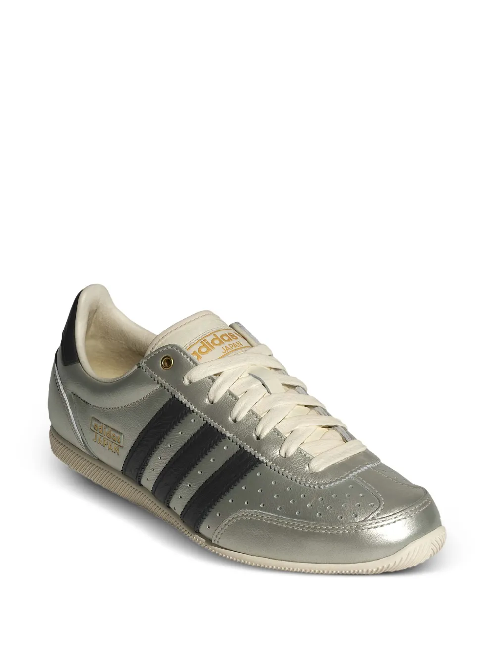 adidas Japan three-stripe leather sneakers Silver