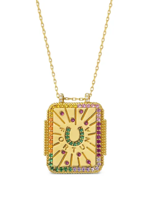 MYA BAY Chance Boheme horseshoe-detail square-pendant necklaces