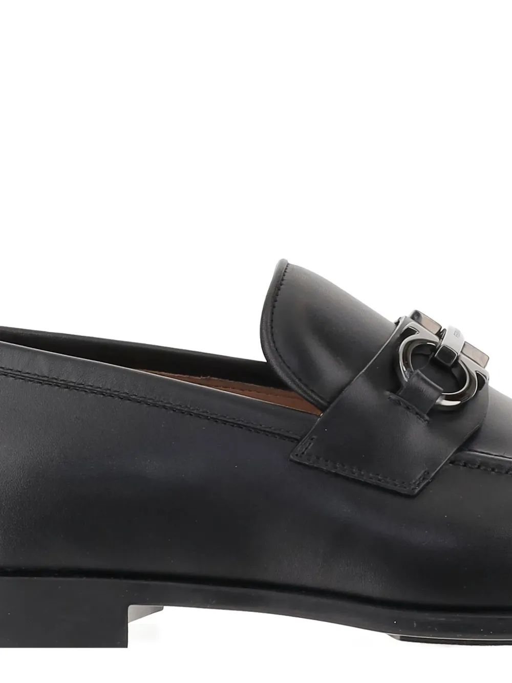 Ferragamo Gancini-detail loafers Black