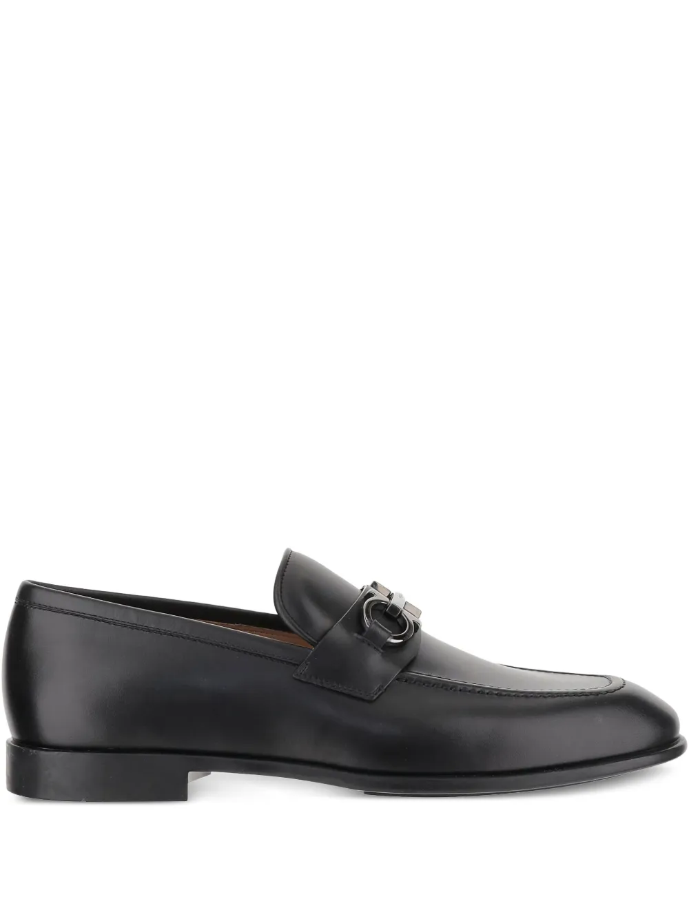 Ferragamo Gancini-detail loafers Black