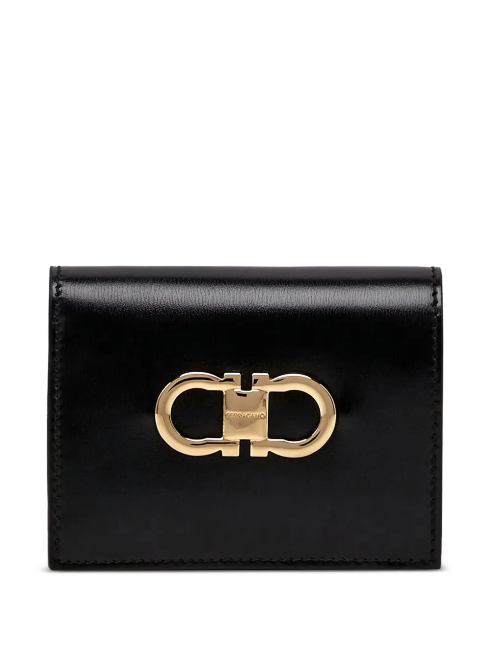 Ferragamo Gancini calfskin wallet Zwart