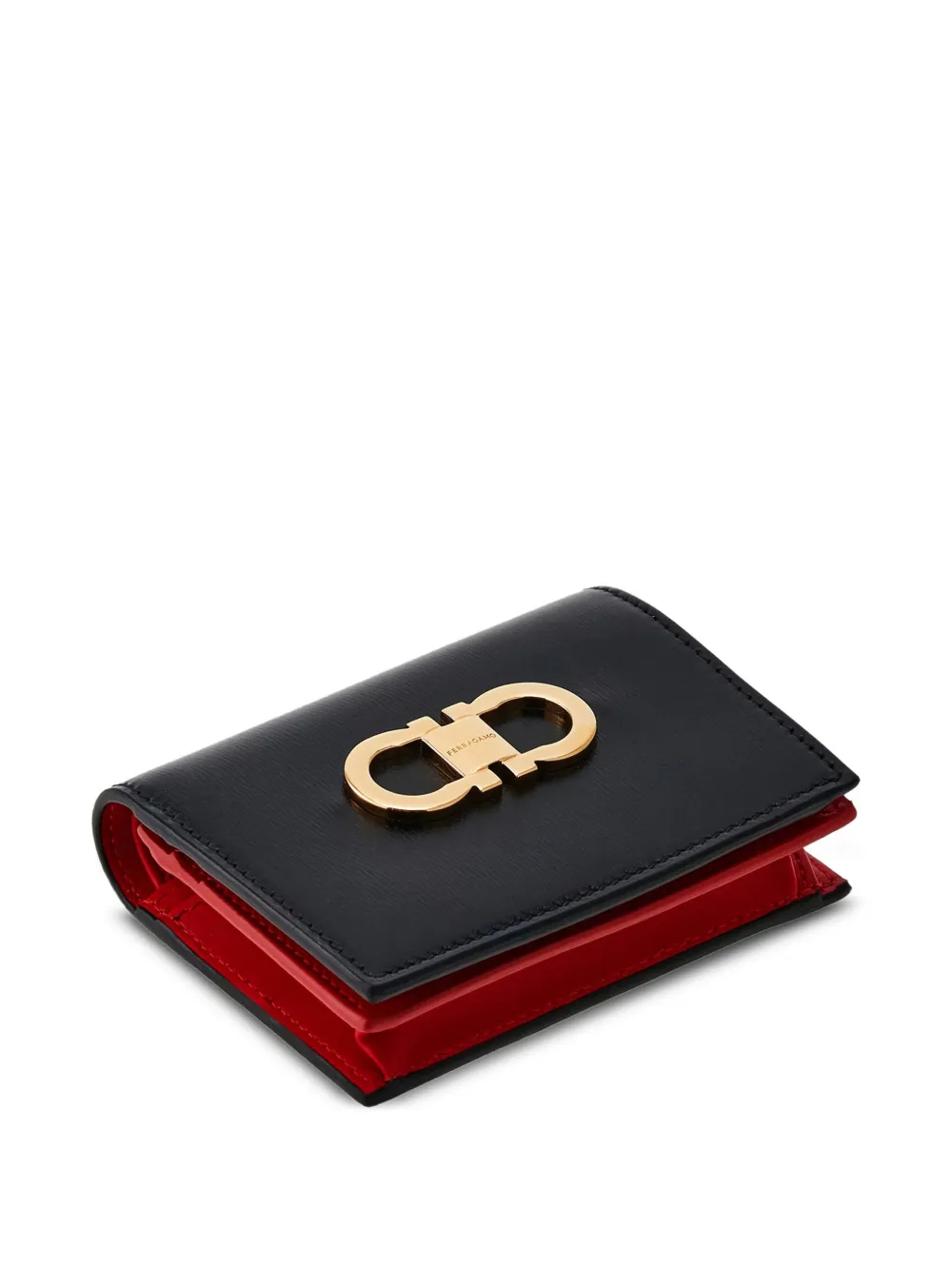 Ferragamo Gancini calfskin wallet Zwart