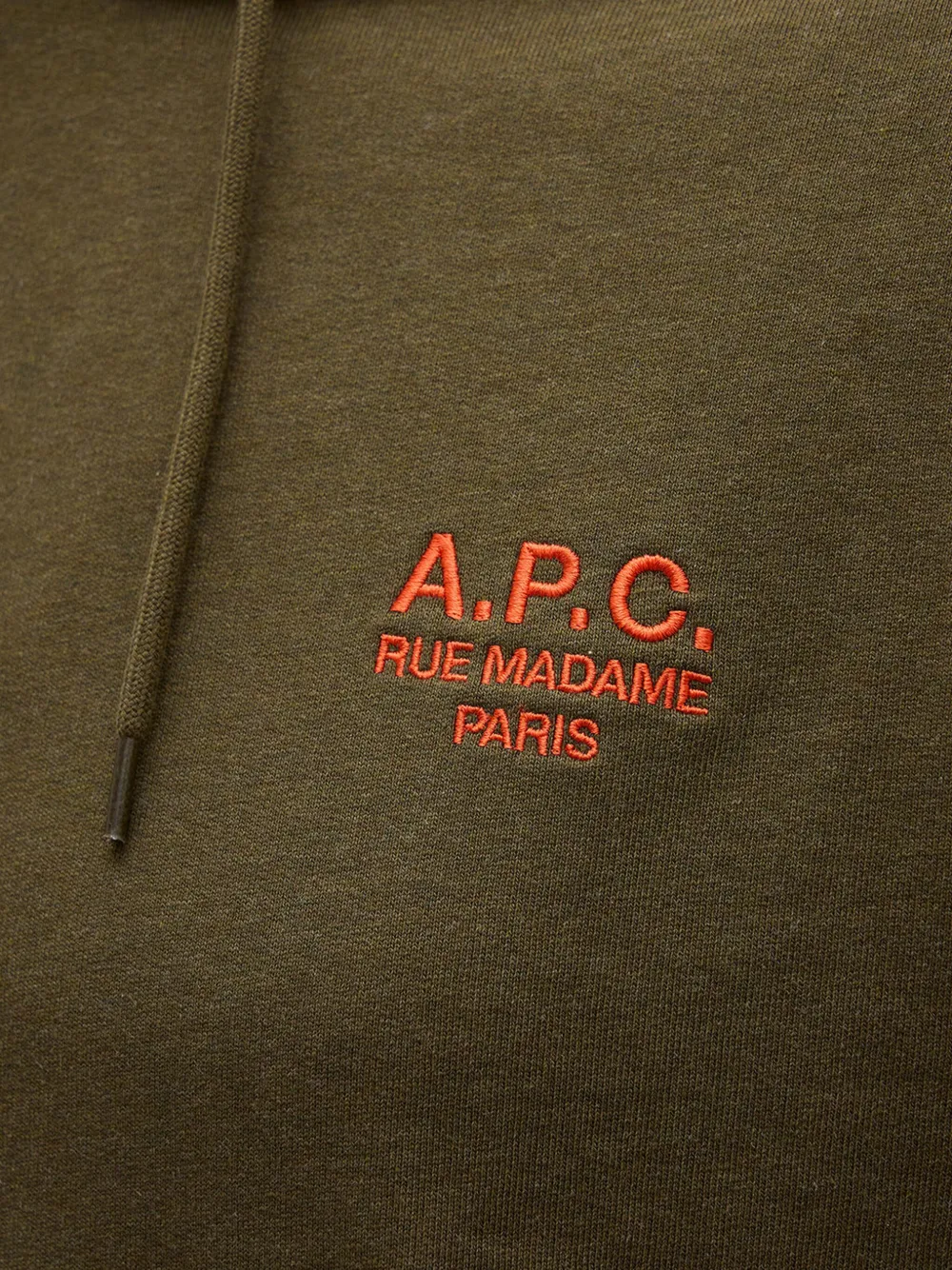A.P.C. Hoodie met geborduurd logo Groen
