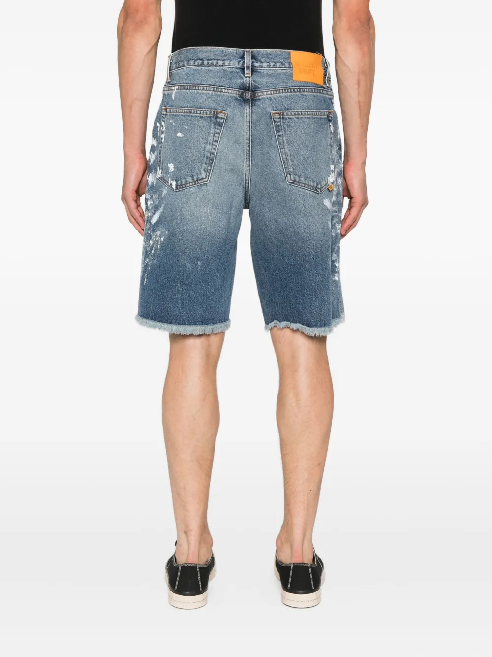 GALLERY DEPT. Ventura shorts met verfspatten en franje Blauw