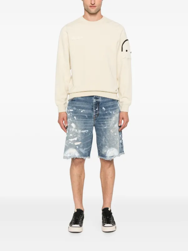 GALLERY DEPT. Ventura paint-splatter Frayed Shorts | Blue