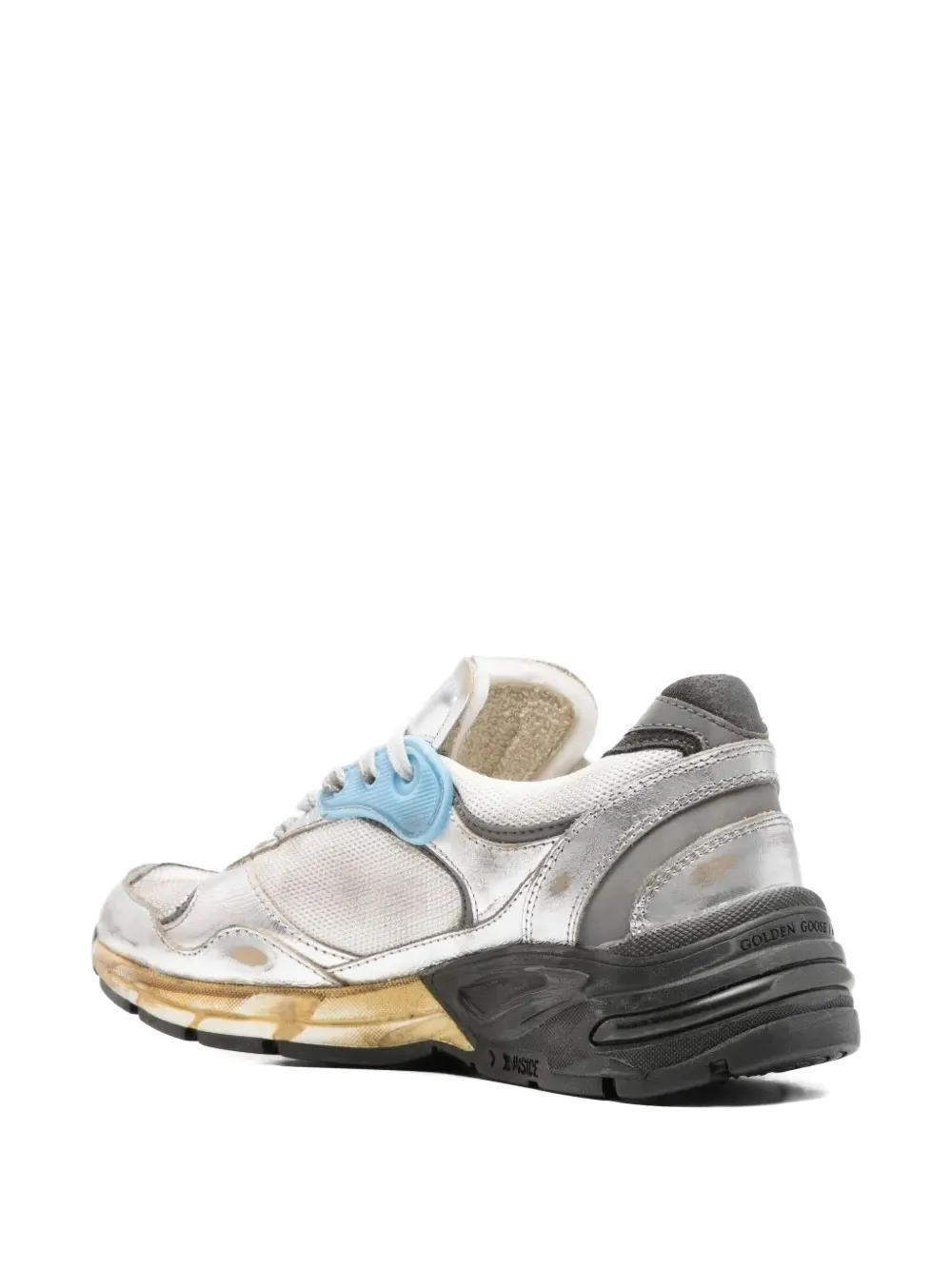 Golden Goose Dad-Star lace-up sneakers Silver
