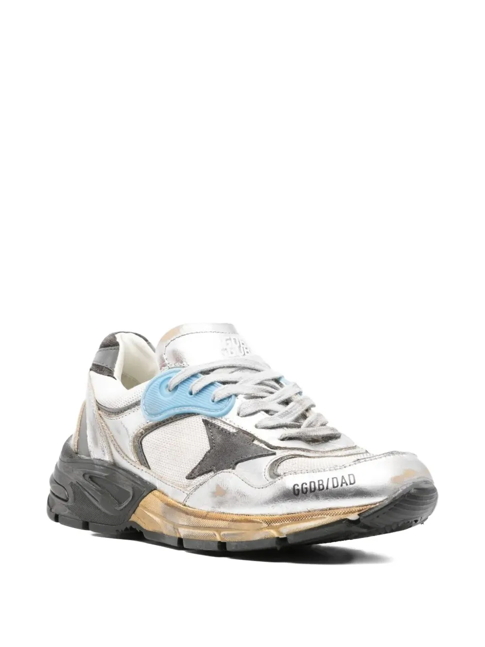 Golden Goose Dad-Star lace-up sneakers Silver