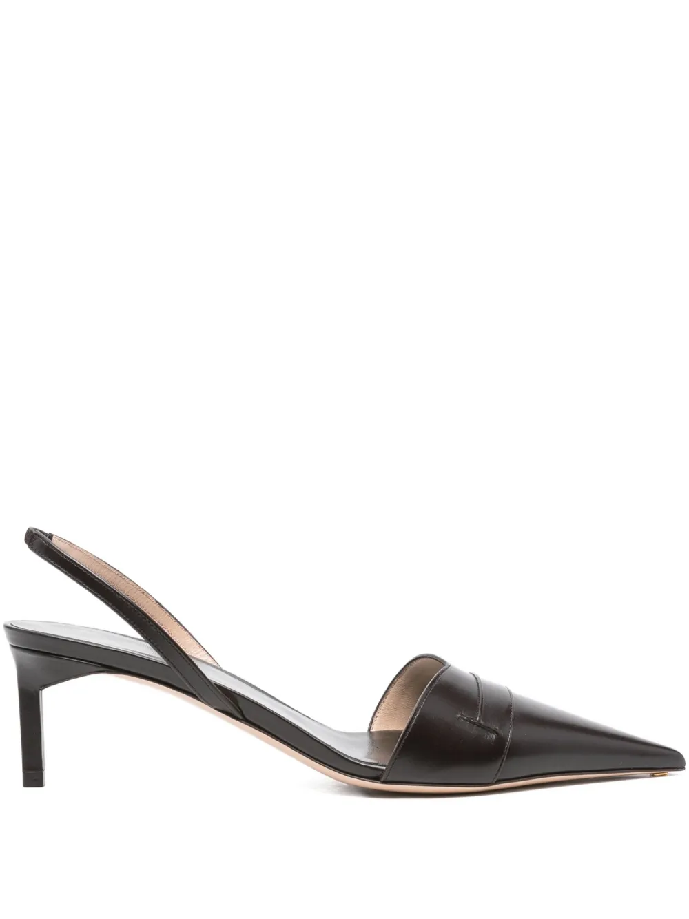 TOM FORD 65MM slingback pointed-toe pumps Brown