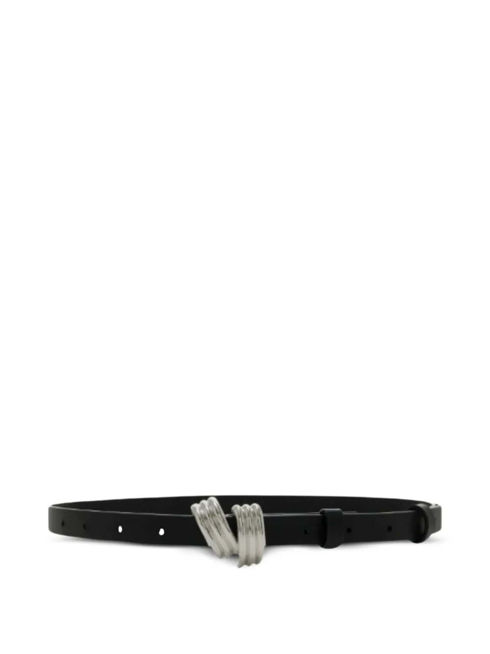 Brandon Sun ridged buckled belt - Nero