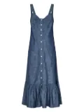 Polo Ralph Lauren button-front tiered dress - Blue