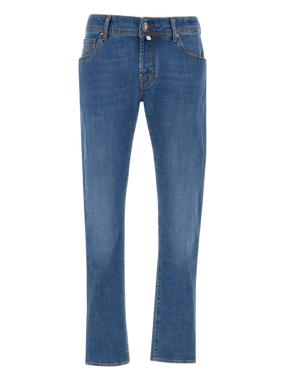 Jacob Cohën Nick logo-patch five-pocket jeans Blauw