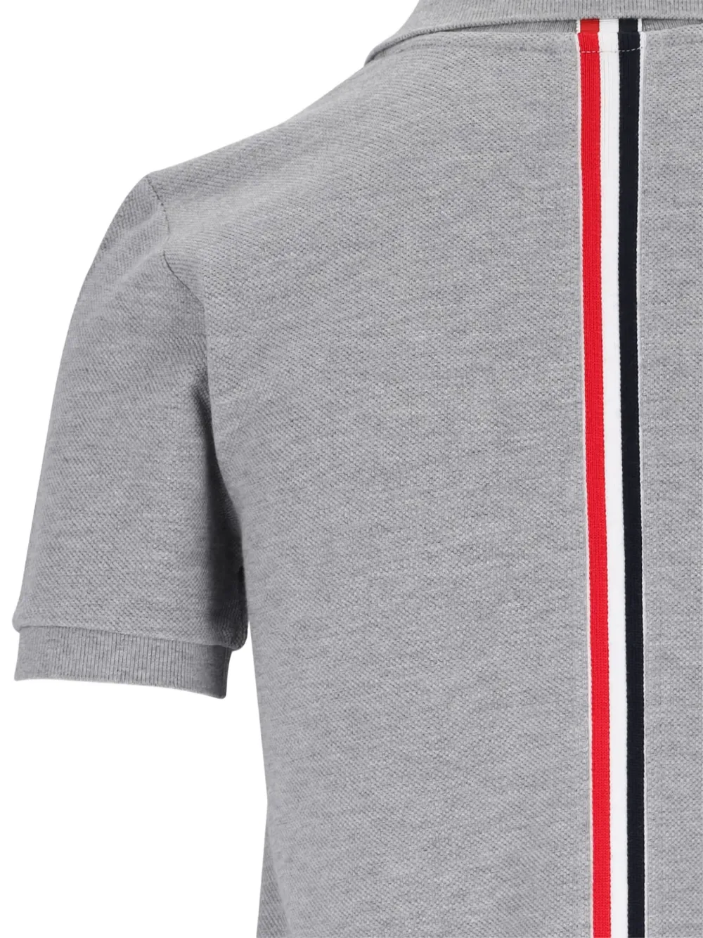 Thom Browne button-fastening stripe-detail mini dress Grey