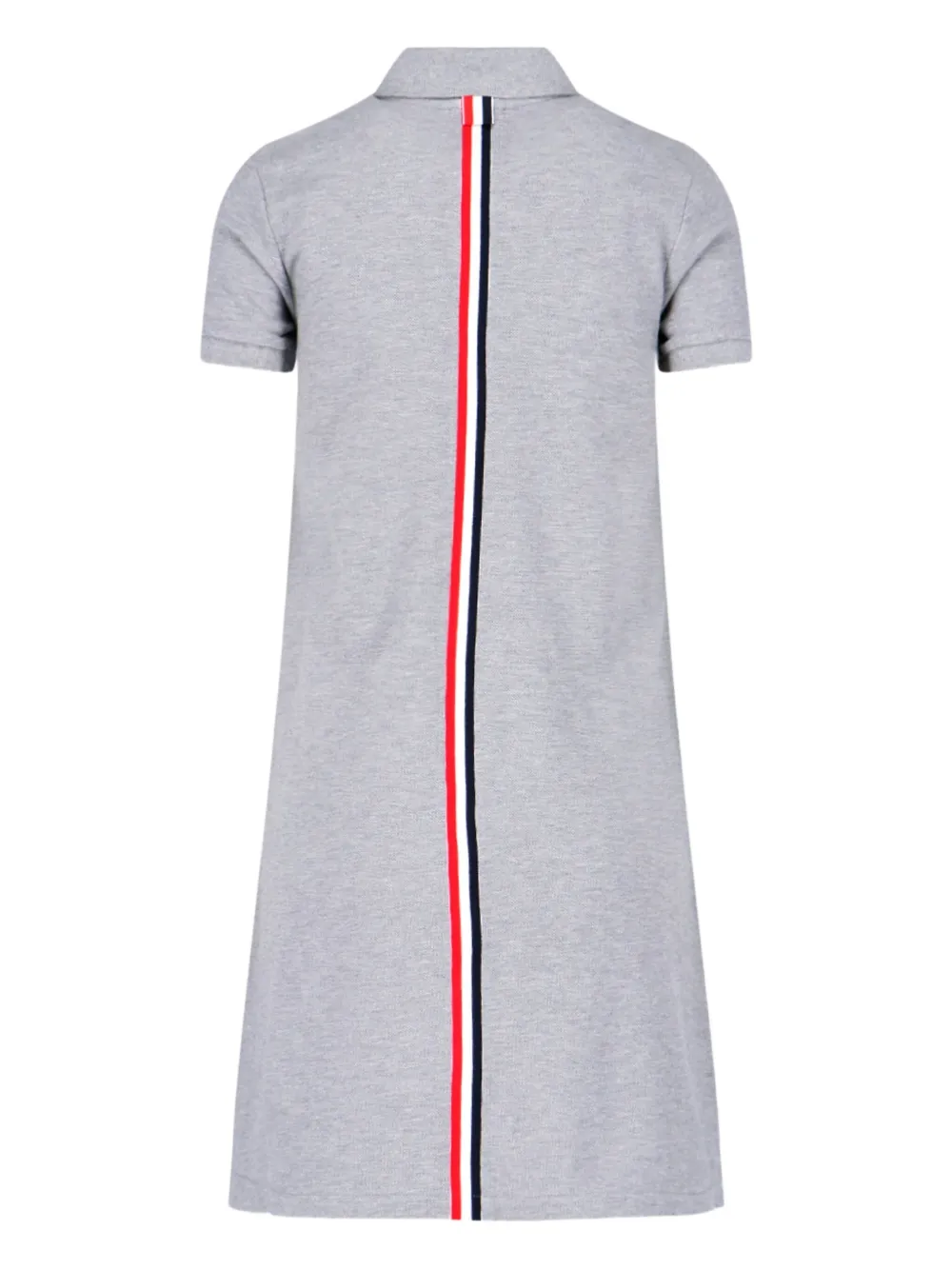 Thom Browne button-fastening stripe-detail mini dress Grey