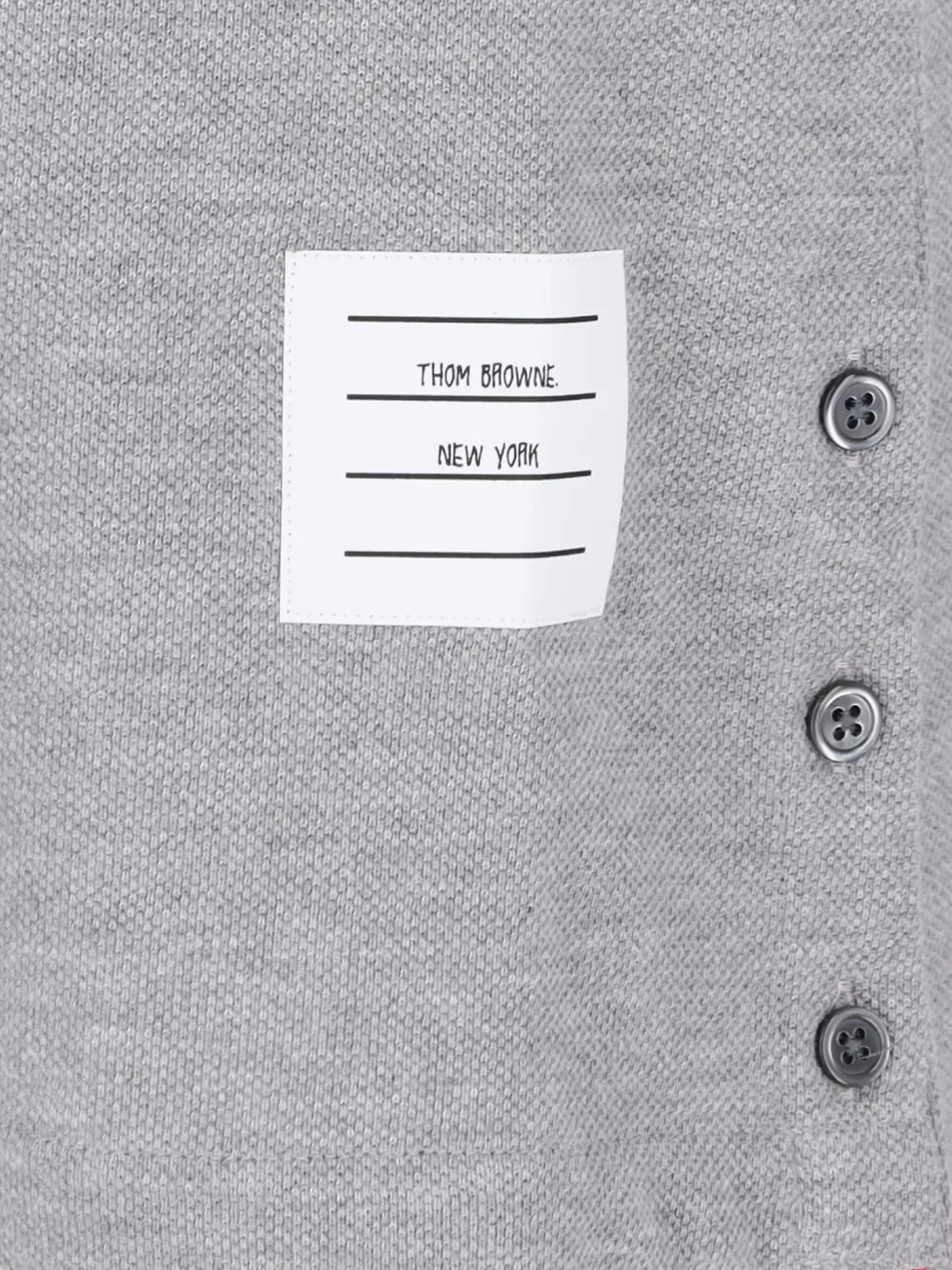 Thom Browne button-fastening stripe-detail mini dress Grey