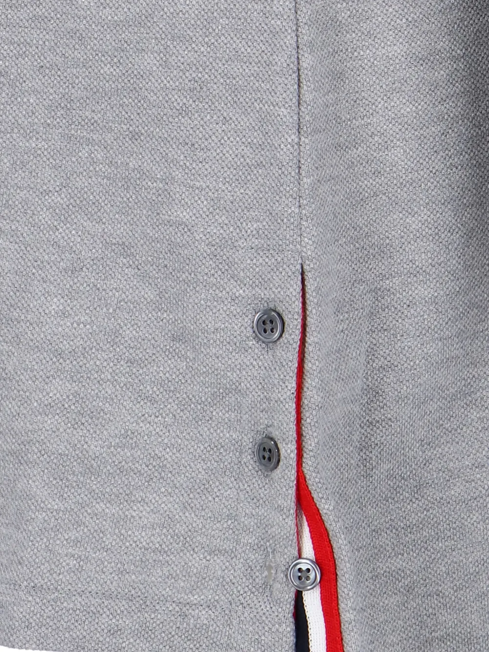 Thom Browne button-fastening stripe-detail mini dress Grey