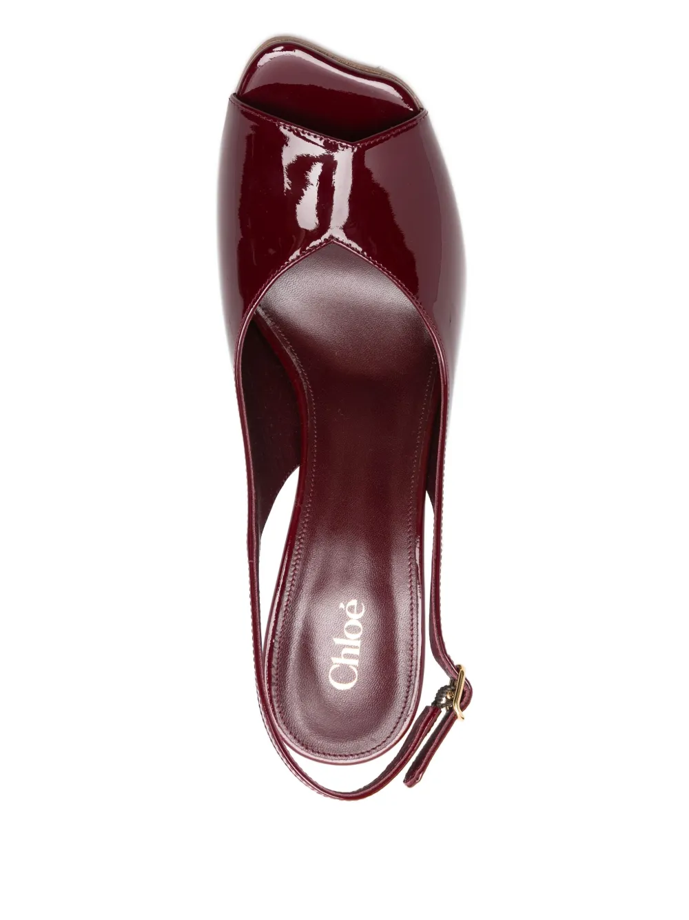 Chloé 100 mm slingback sandalen met hak Rood