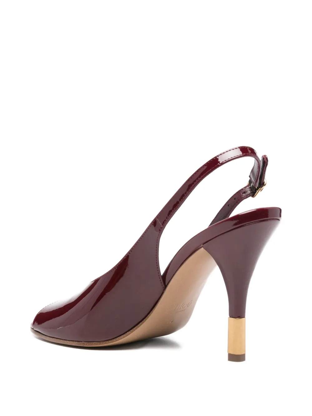 Chloé 100 mm slingback sandalen met hak Rood