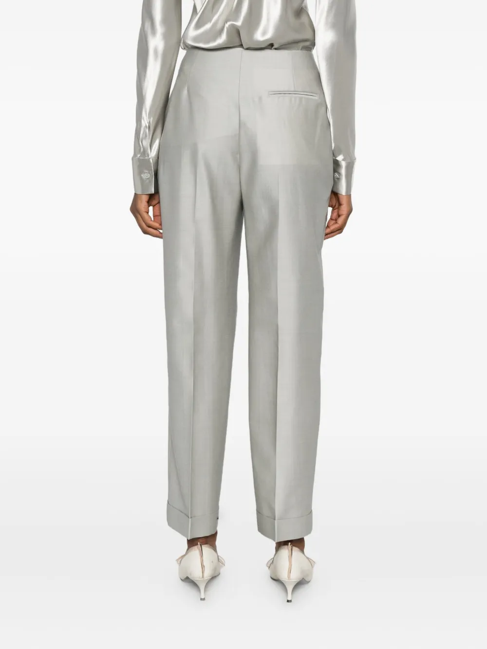 Alberta Ferretti Satijnen broek Grijs