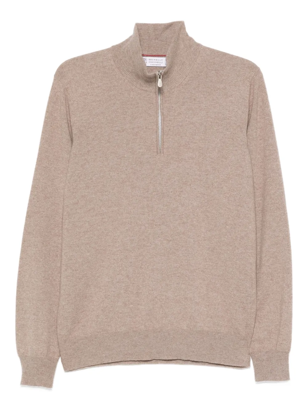 Brunello Cucinelli zip-up cashmere sweater | Brown | Image 1