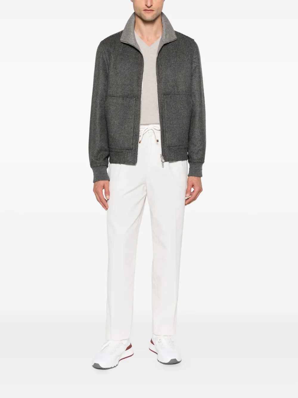 Brunello Cucinelli v-neck cashmere sweater | Knitted Sweaters | Image 2