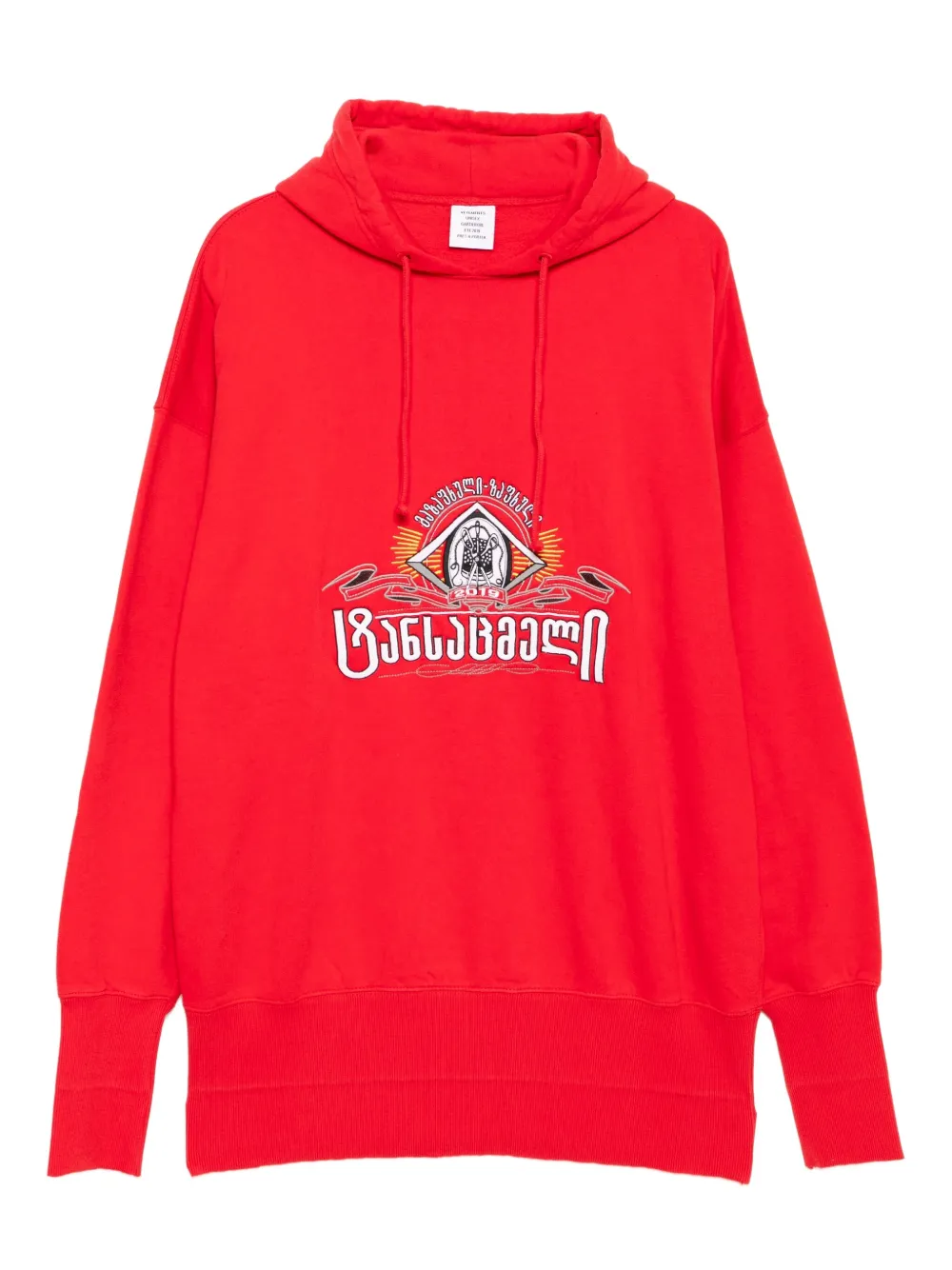 VETE TS Hoodie met borduurwerk Rood