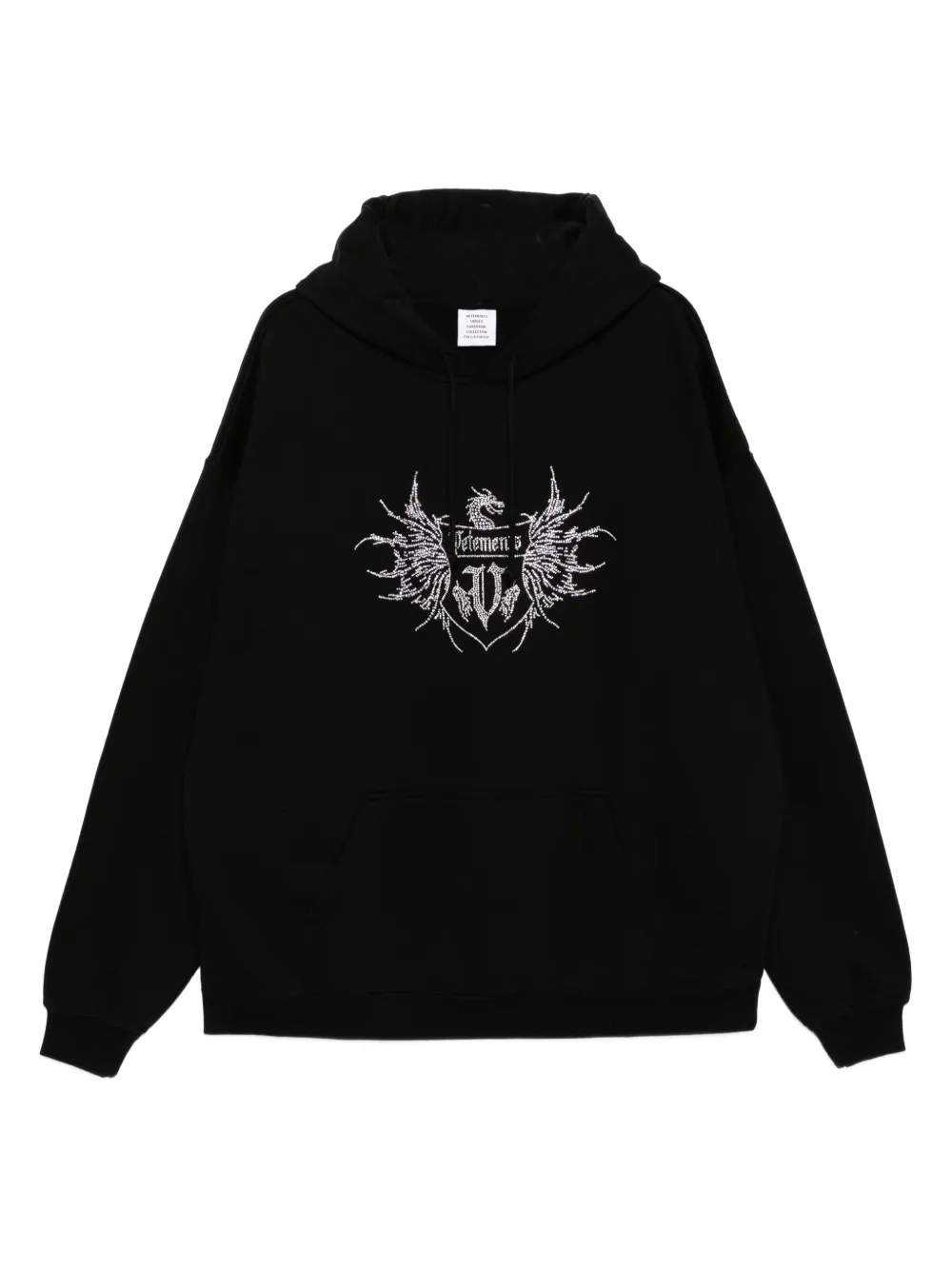 VETE TS Hoodie met logo Zwart