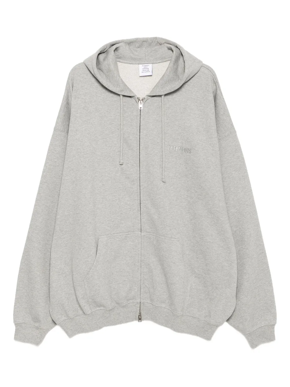 VETE TS Hoodie met geborduurd logo Grijs