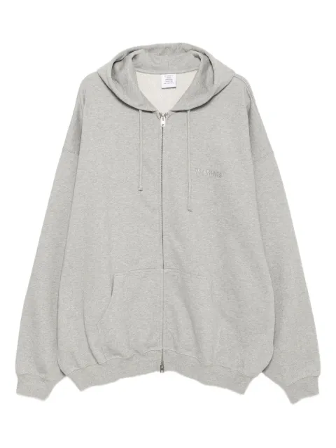 VETEMENTS logo-embroidered zip-up hoodie