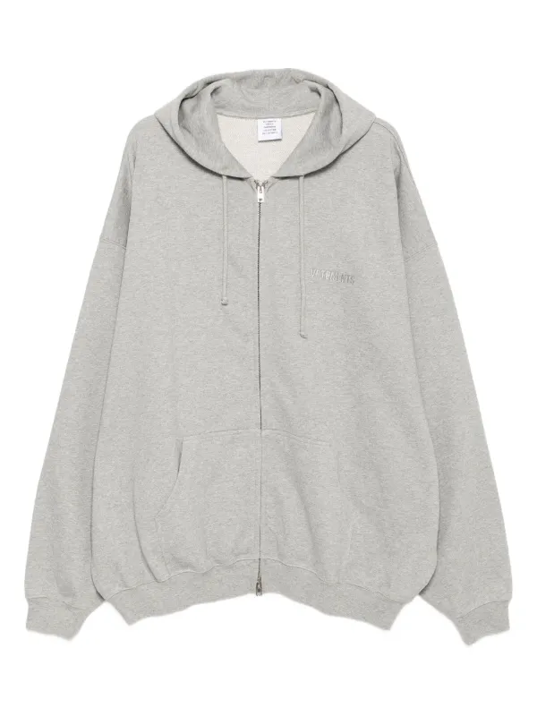 vetements ジップパーカー VETEMENTS ジップアップ パーカー | グレー | FARFETCH JP
