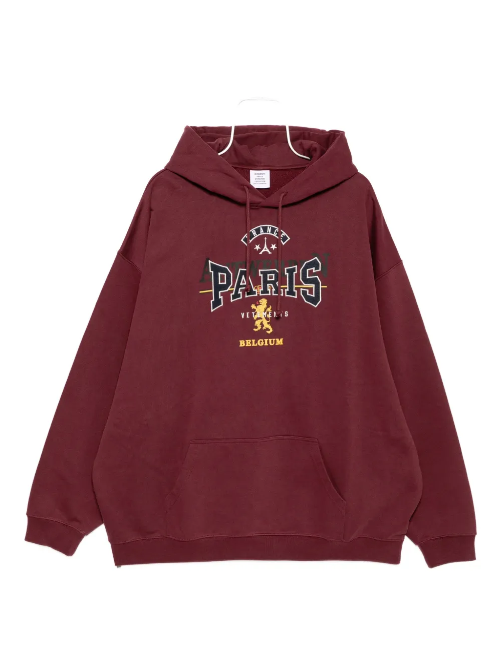 VETEMENTS embroidered hoodie | Red | Image 1