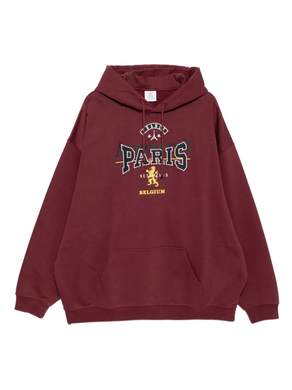 VETE TS Hoodie met borduurwerk Rood