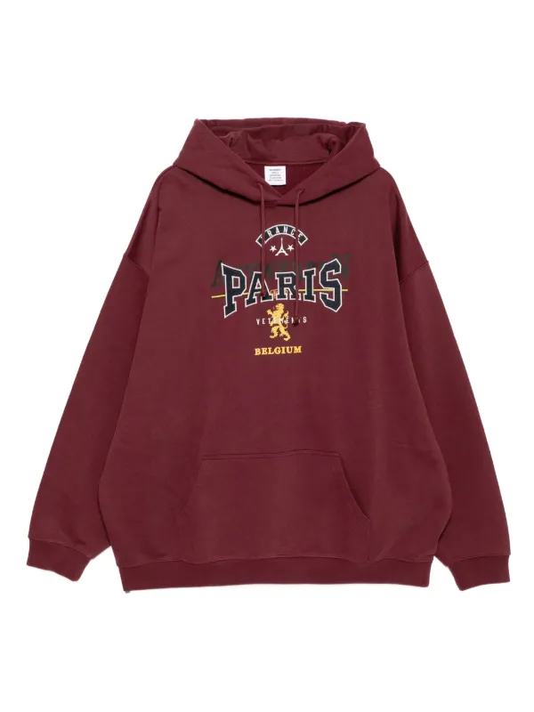 VETEMENTS エンブロイダリー パーカー | レッド | FARFETCH JP