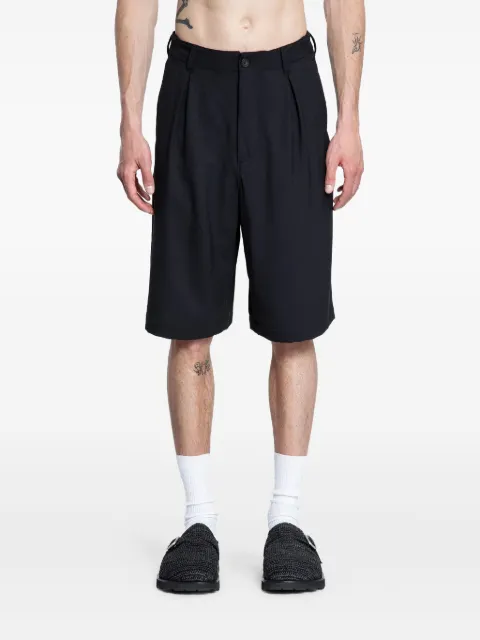 KUON pleated twill shorts