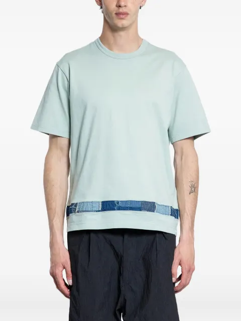 KUON switched-hem boro T-shirt