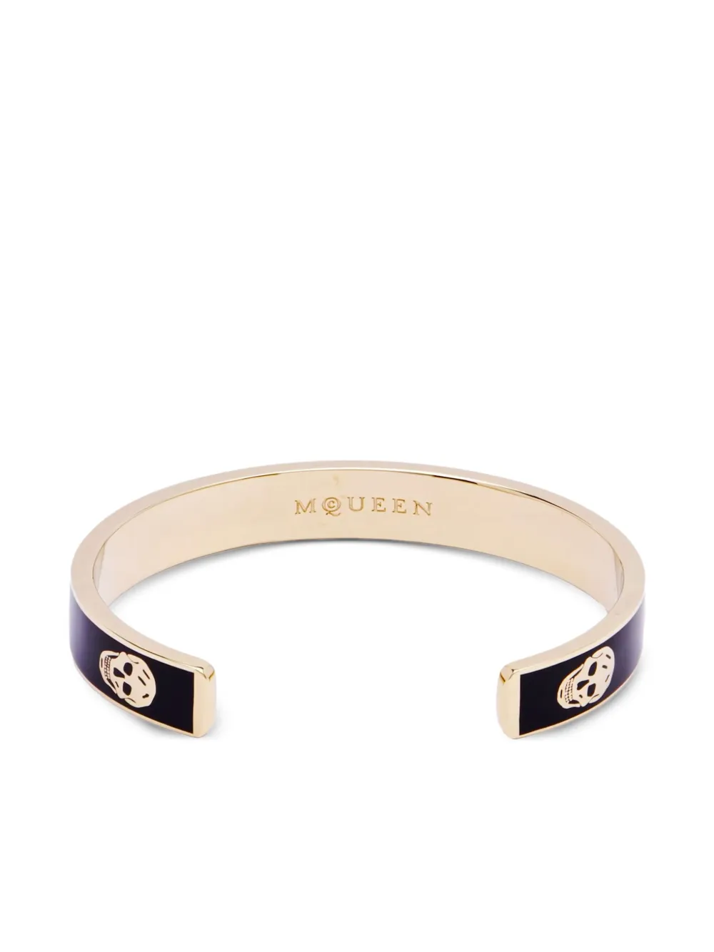 Alexander McQueen Armband verfraaid met doodskop - Zwart