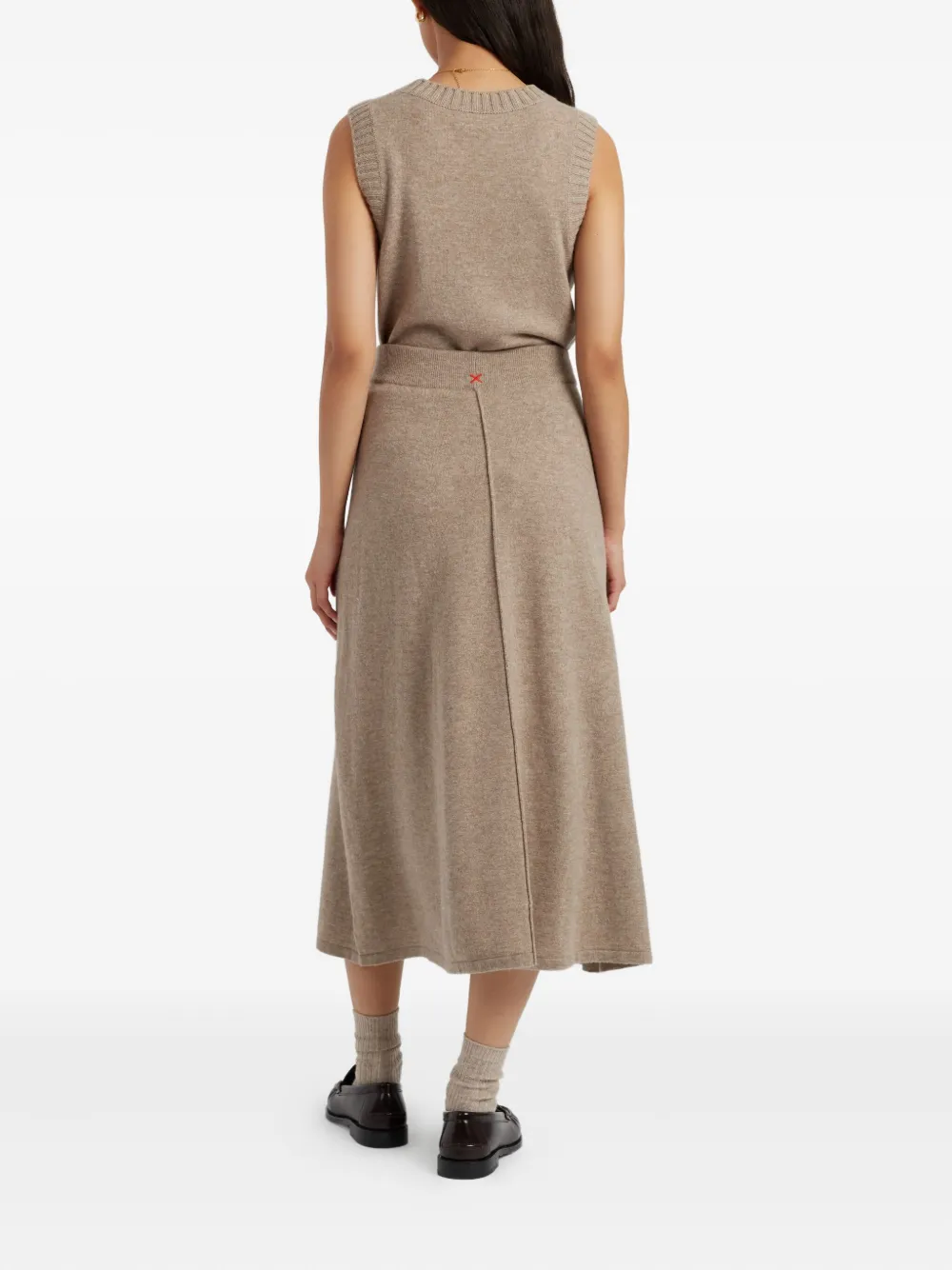 Chinti & Parker Cashmere-blend Skirt In Brown